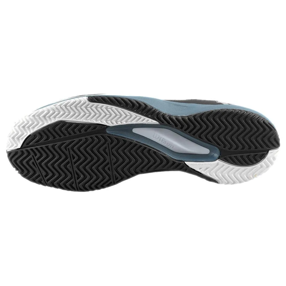 Wilson Men's Rush Pro Ace - Black/China Blue synthetic leather Anti Slip Sole