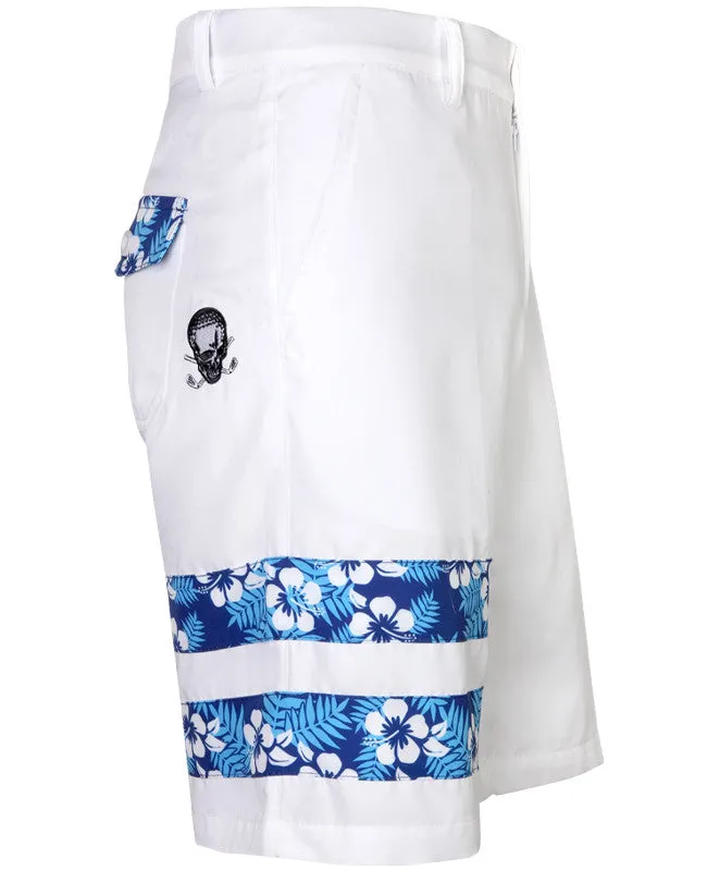 Tattoo Golf: Men's Zuma ProCool Golf Shorts - Zuma White-Zuma Stretch Layer No Pressure