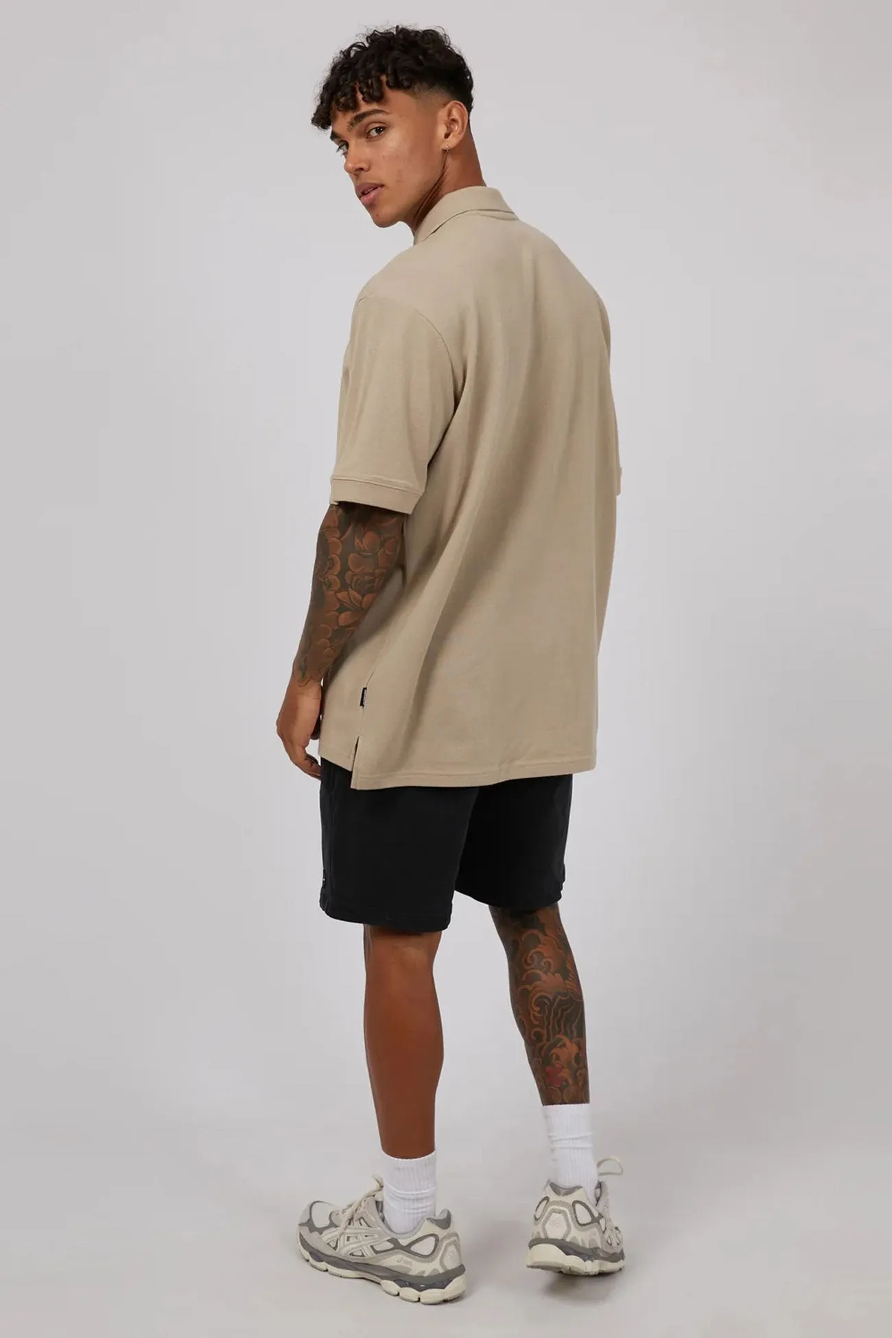 Essential Polo Oatmeal futuristic college