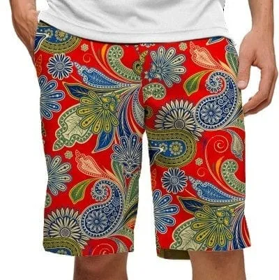 Loudmouth Golf: Men's StretchTech Shorts - Hotel Lobby Slim Fit Wear