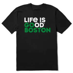 Men's Go Boston Short Sleeve Crusher Tee Trendy Layering