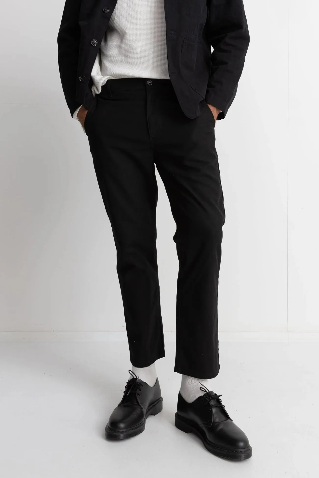 Classic Fatigue Pant Vintage Black Fitted Style