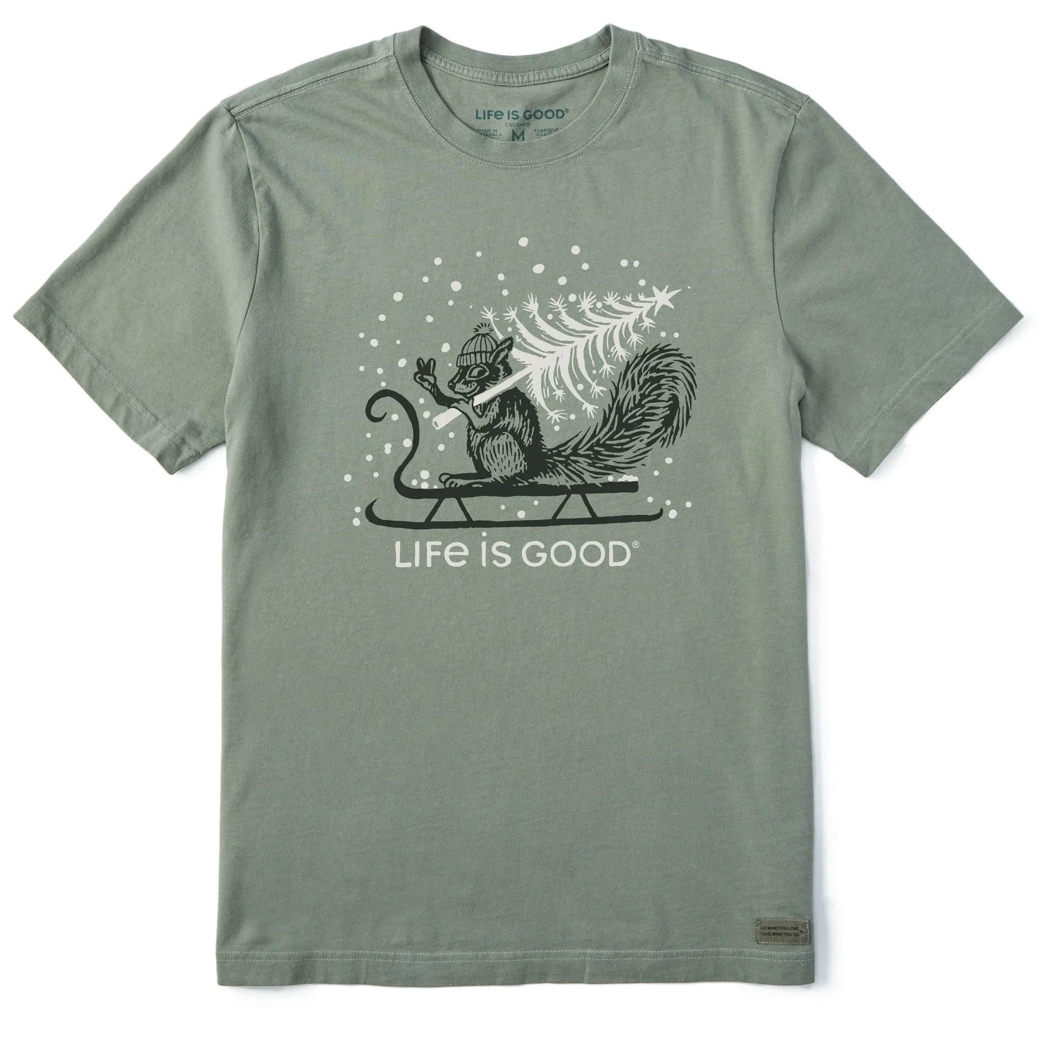 Running Gear Elastic waist Men's Squirrel Tree Short Sleeve Crusher Tee