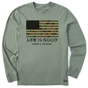 Men's Thank a Veteran Long Sleeve Crusher Tee Eco Conscious Production