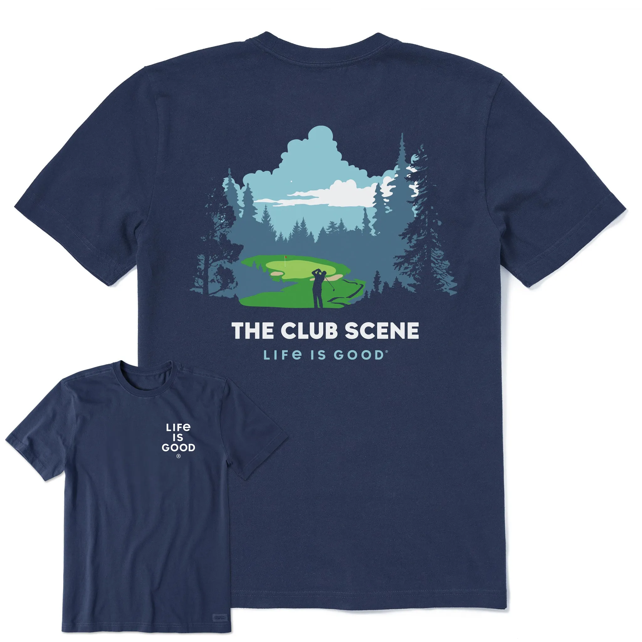 Men's The Club Scene Landscape Short Sleeve Tee Daily Casual