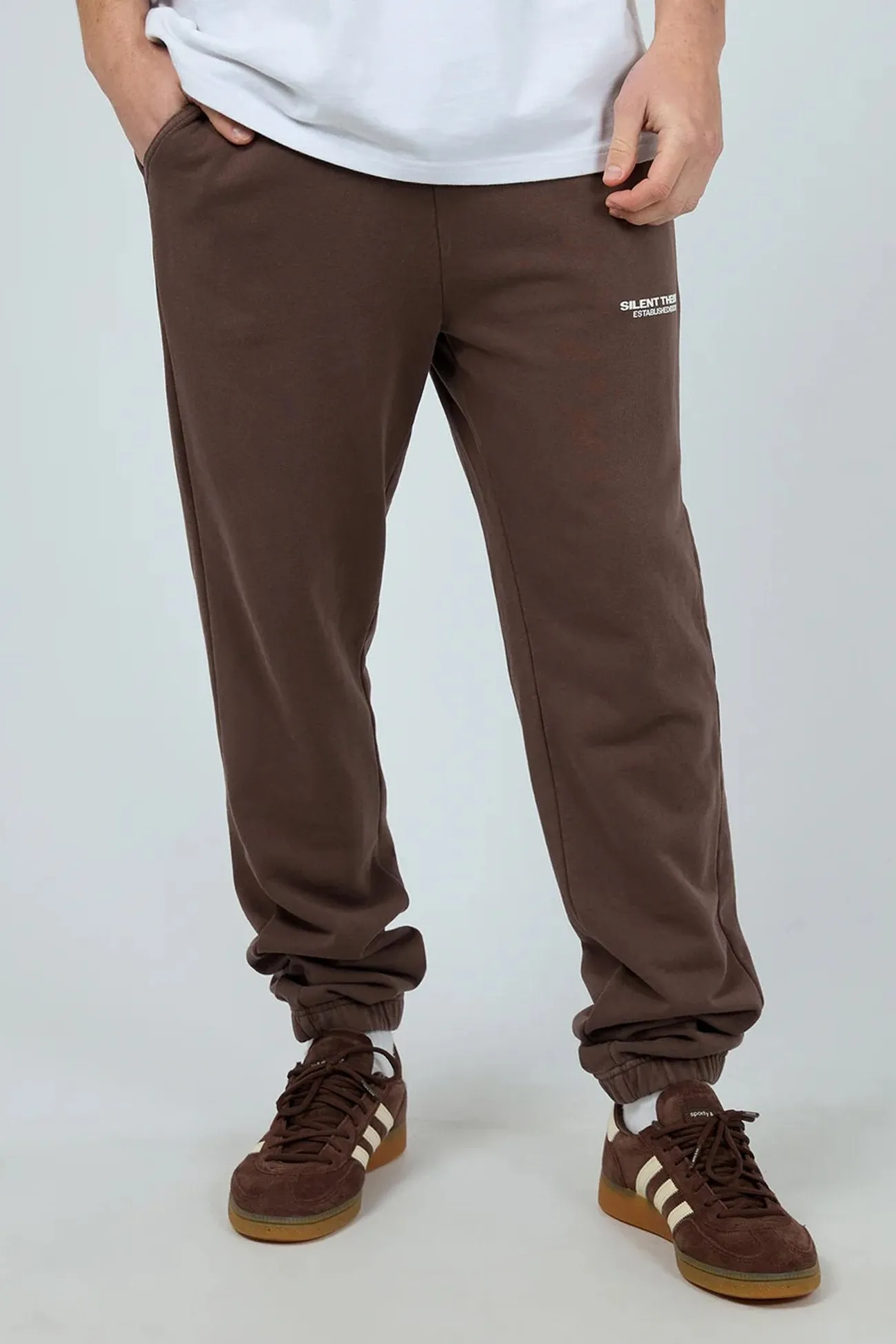 Essential Theory Track Pant Chocolate Solid shade