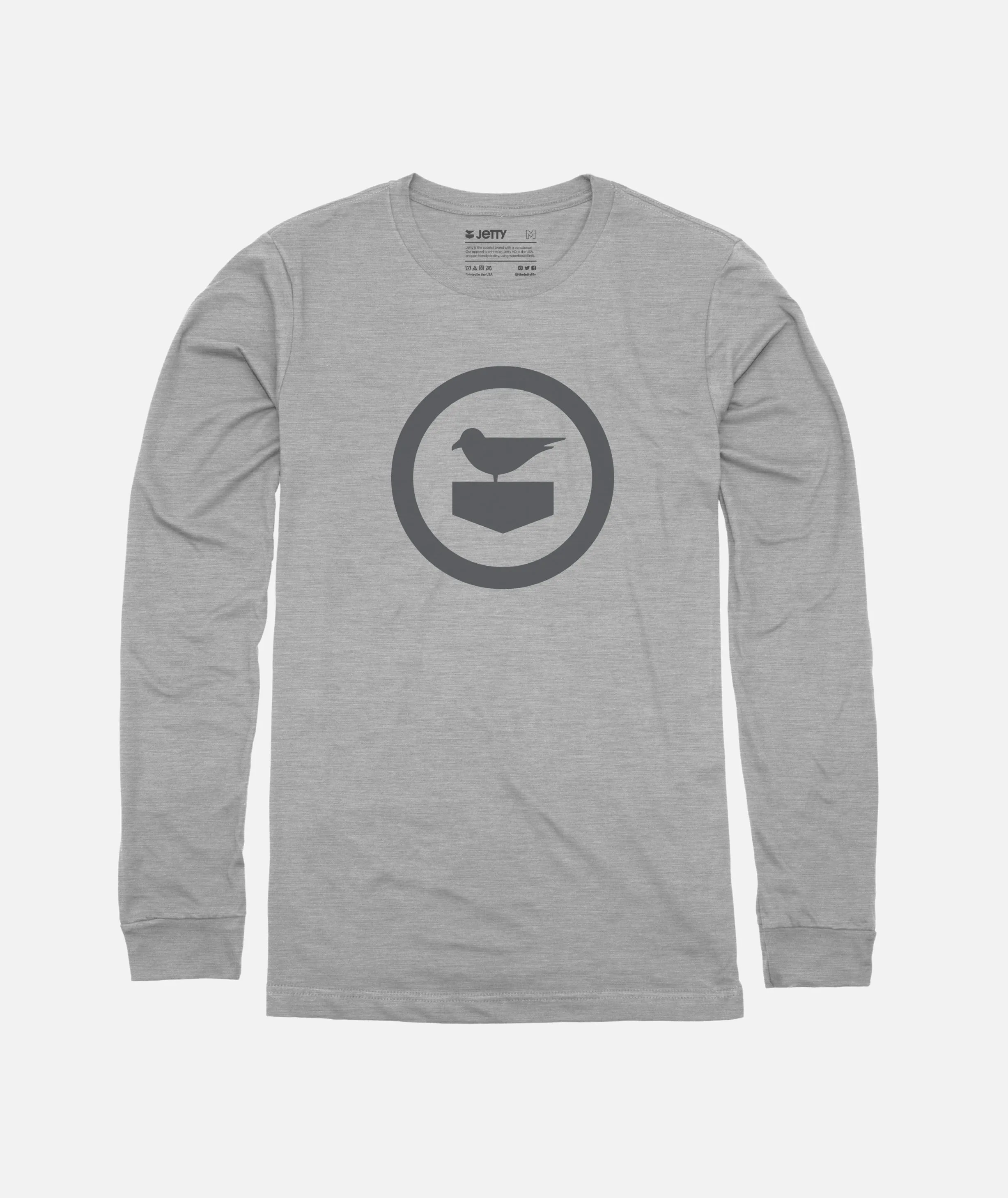 Otis Icon Long Sleeve - Grey Reinforced Hemline
