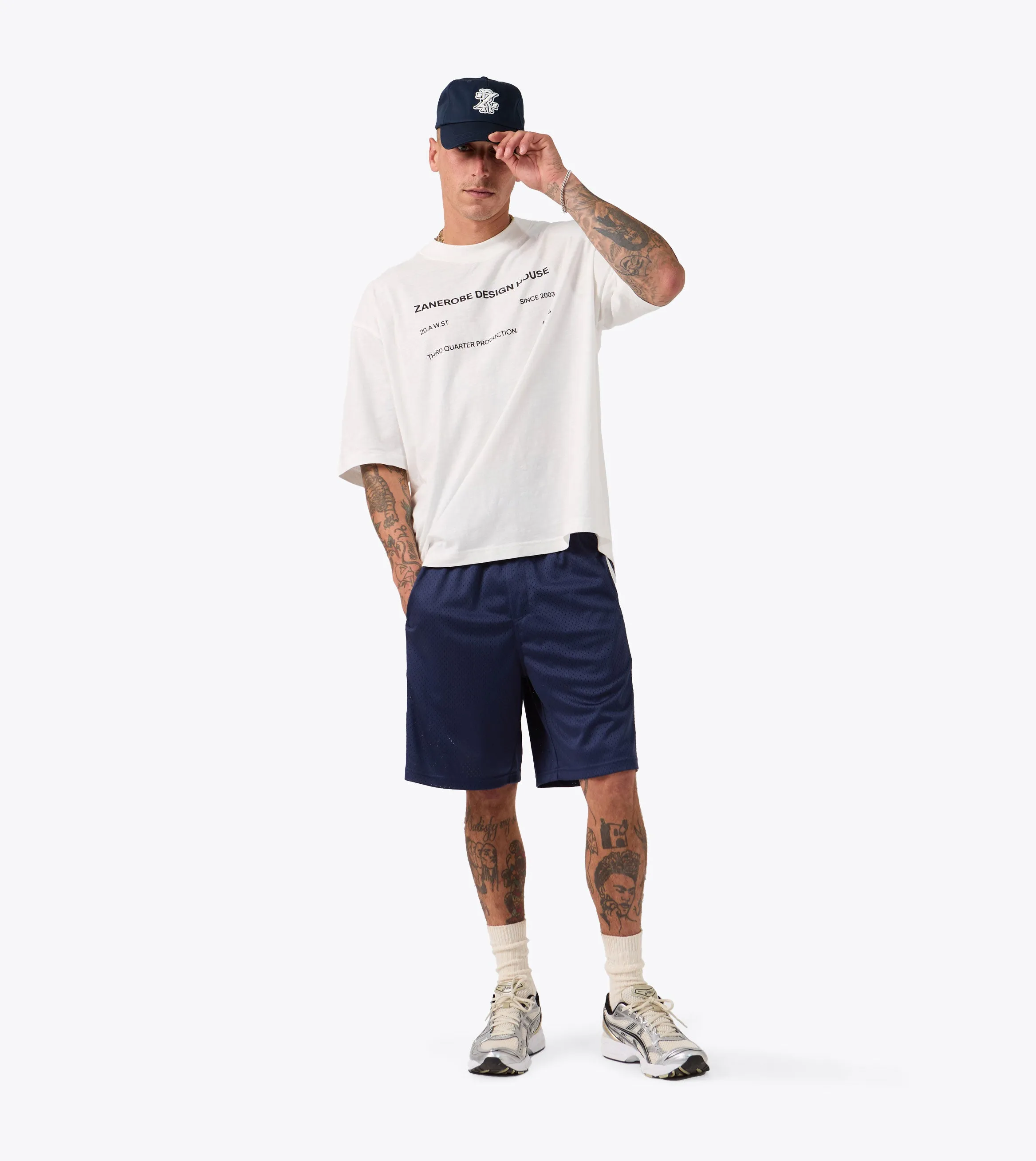 Comfortable Fit Wear Stain Resistant ZDH Slub Flow Tee Vintage White