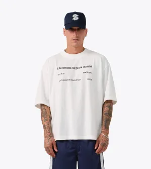 ZDH Slub Flow Tee Vintage White Premium Cotton Blend
