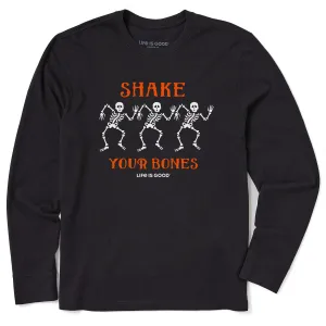 Summer Style Relaxed Comfort Fit Men's Shake your Bones Skeletons Long Sleeve Crusher Tee