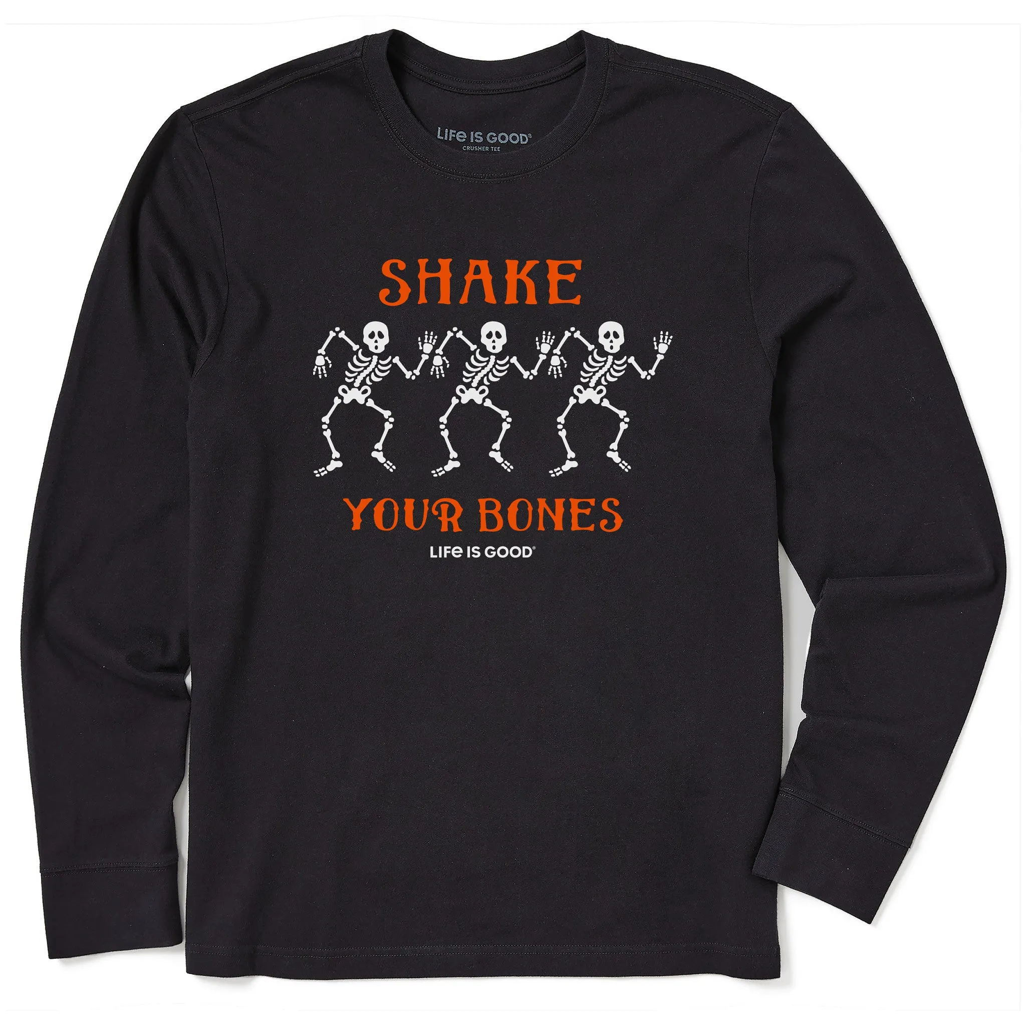 Men's Shake your Bones Skeletons Long Sleeve Crusher Tee Comfort and Fit