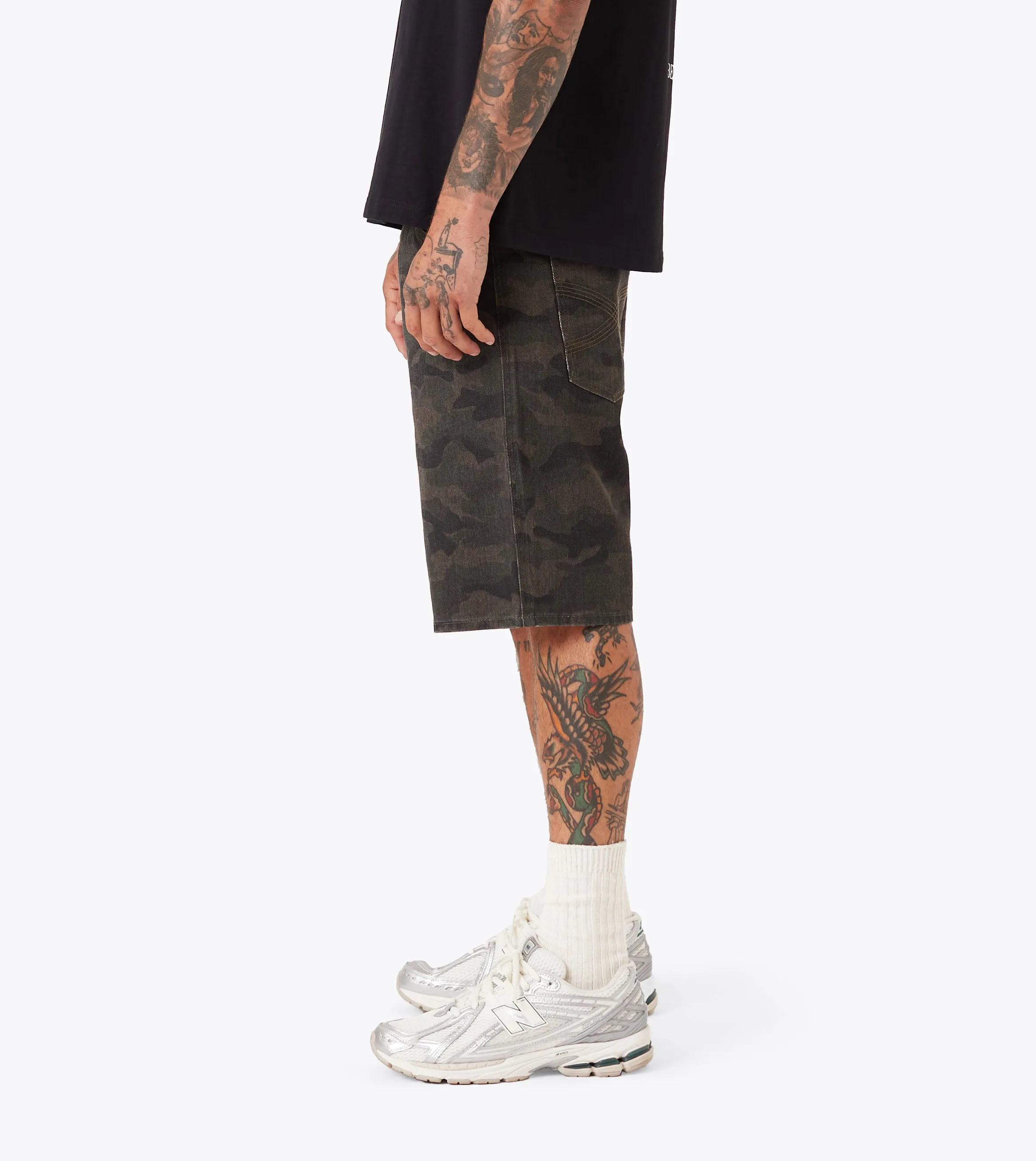 Legacy Denim Short Dk Camo Mid Rise