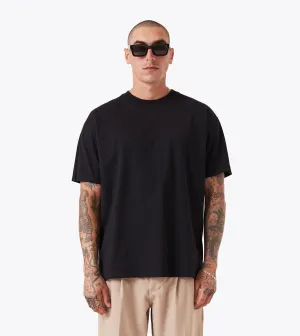 Box Tee Black Preppy Stretch Jersey Knit
