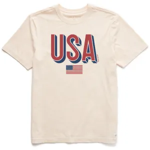 Men's USA Flag Short Sleeve Crusher Tee City Smart layerable