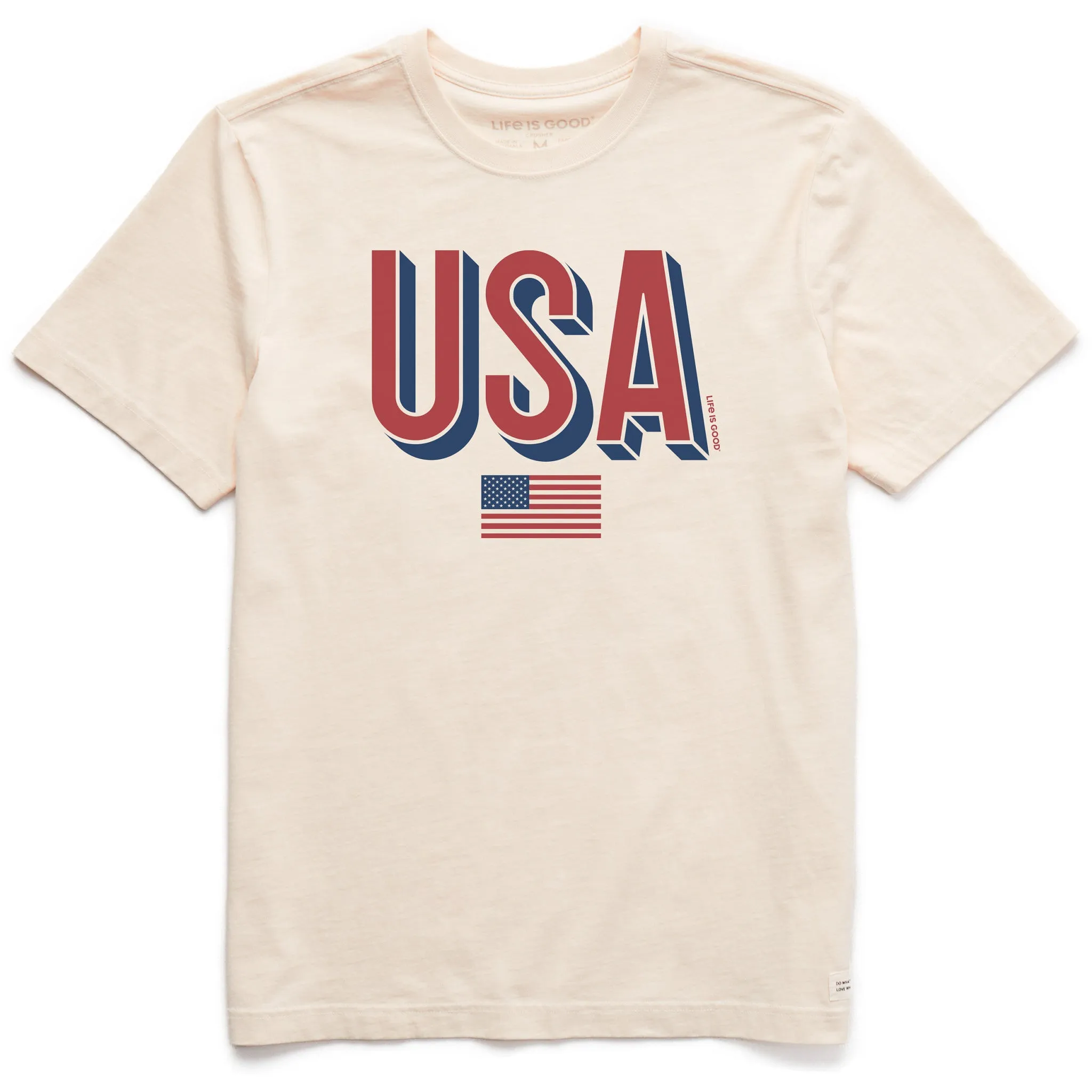 Men's USA Flag Short Sleeve Crusher Tee City Smart layerable