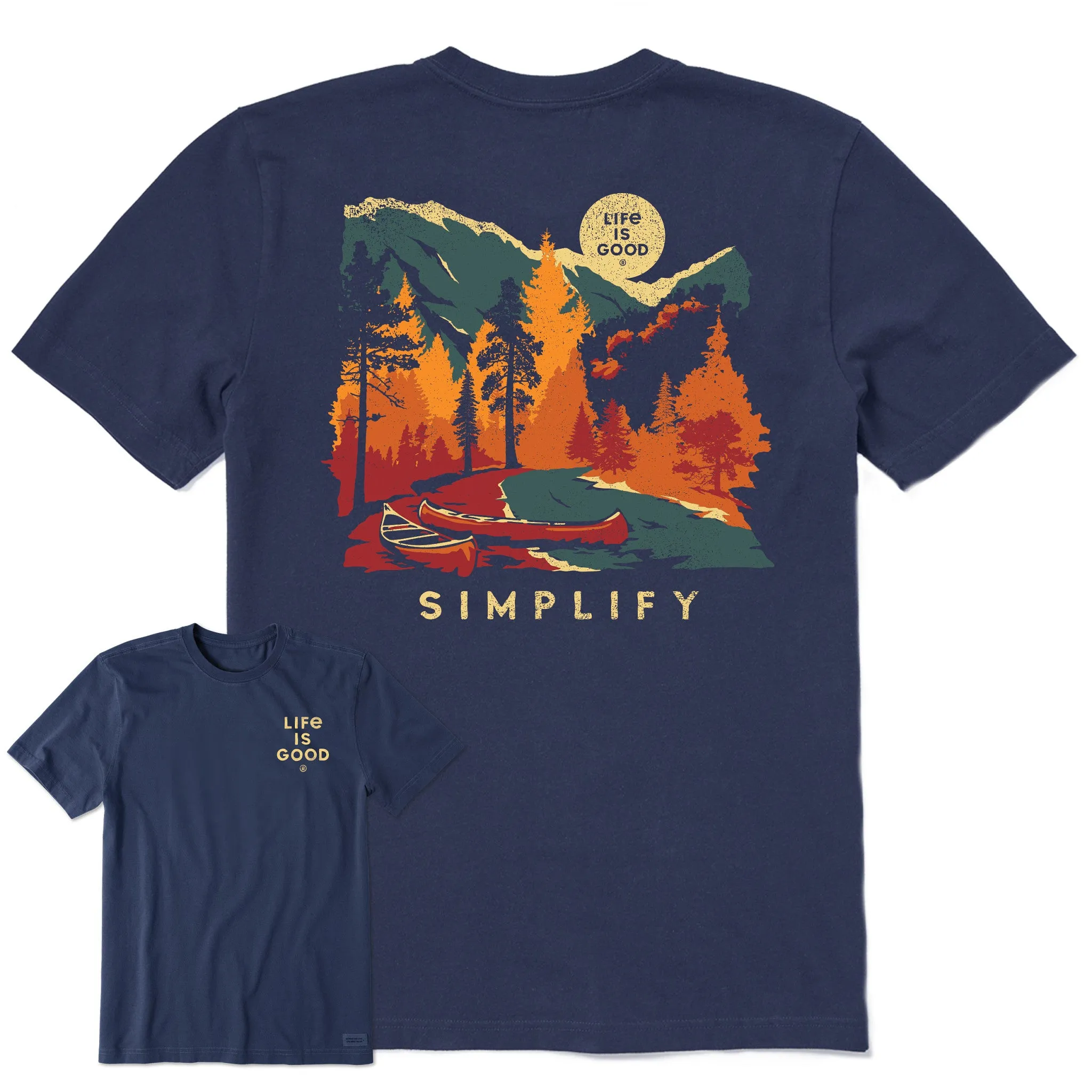 Men's Simplify Canoes Short Sleeve Crusher-LITE Tee Comfort Flex Breathable Performance