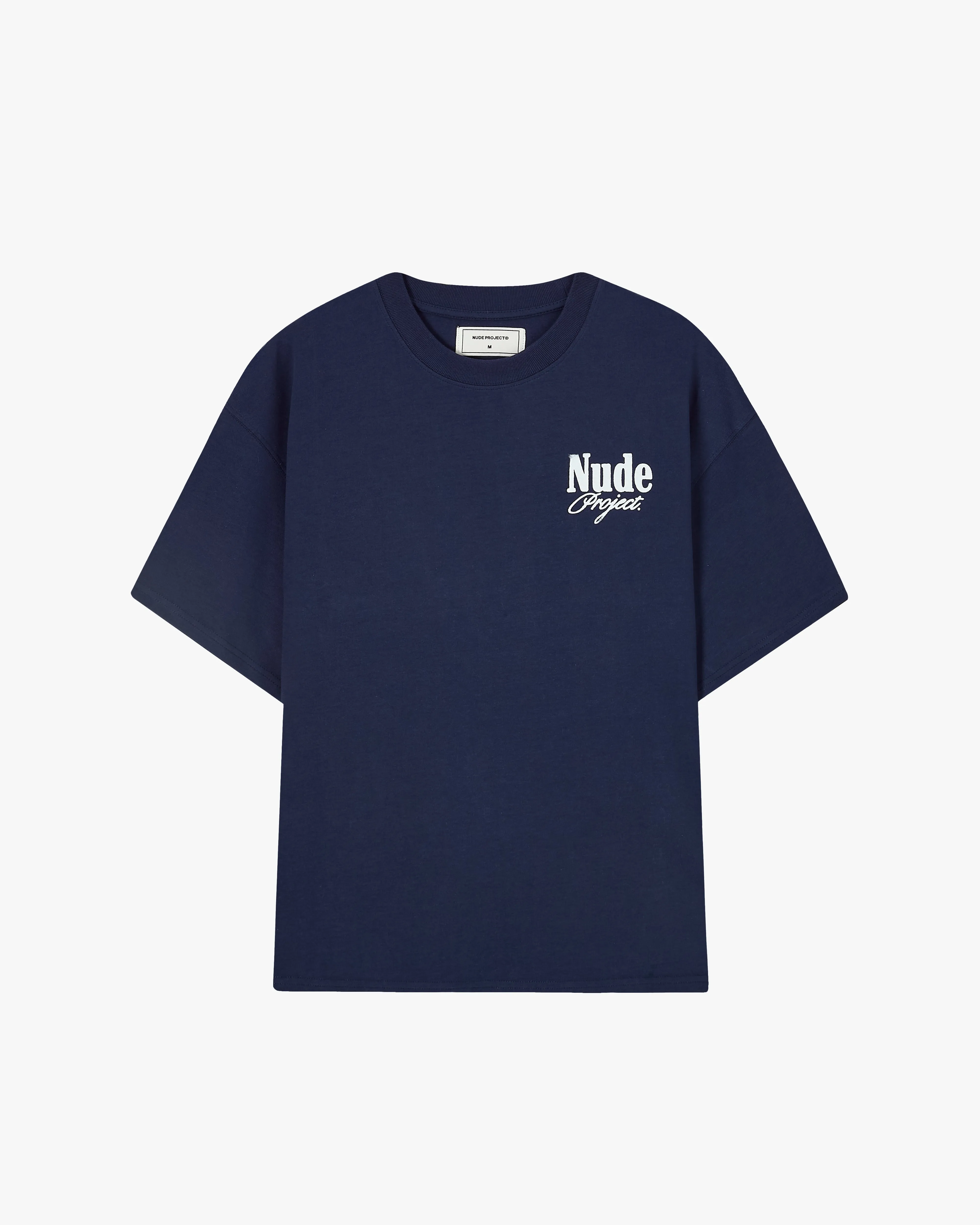 Pleasures Tee Navy Minimal Look Eco Friendly Material