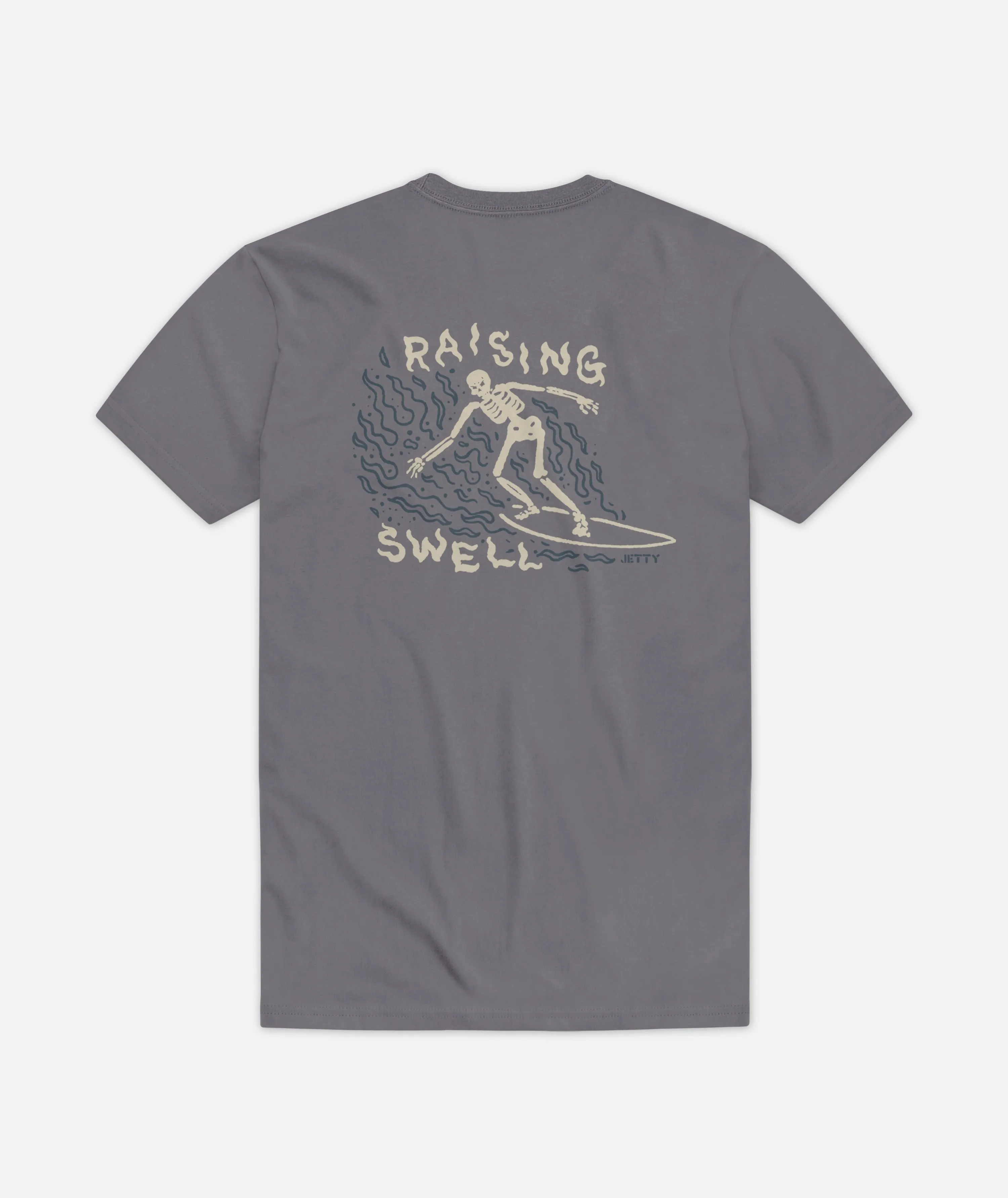 SoftenedNeckline Raising Swell Tee - Grey