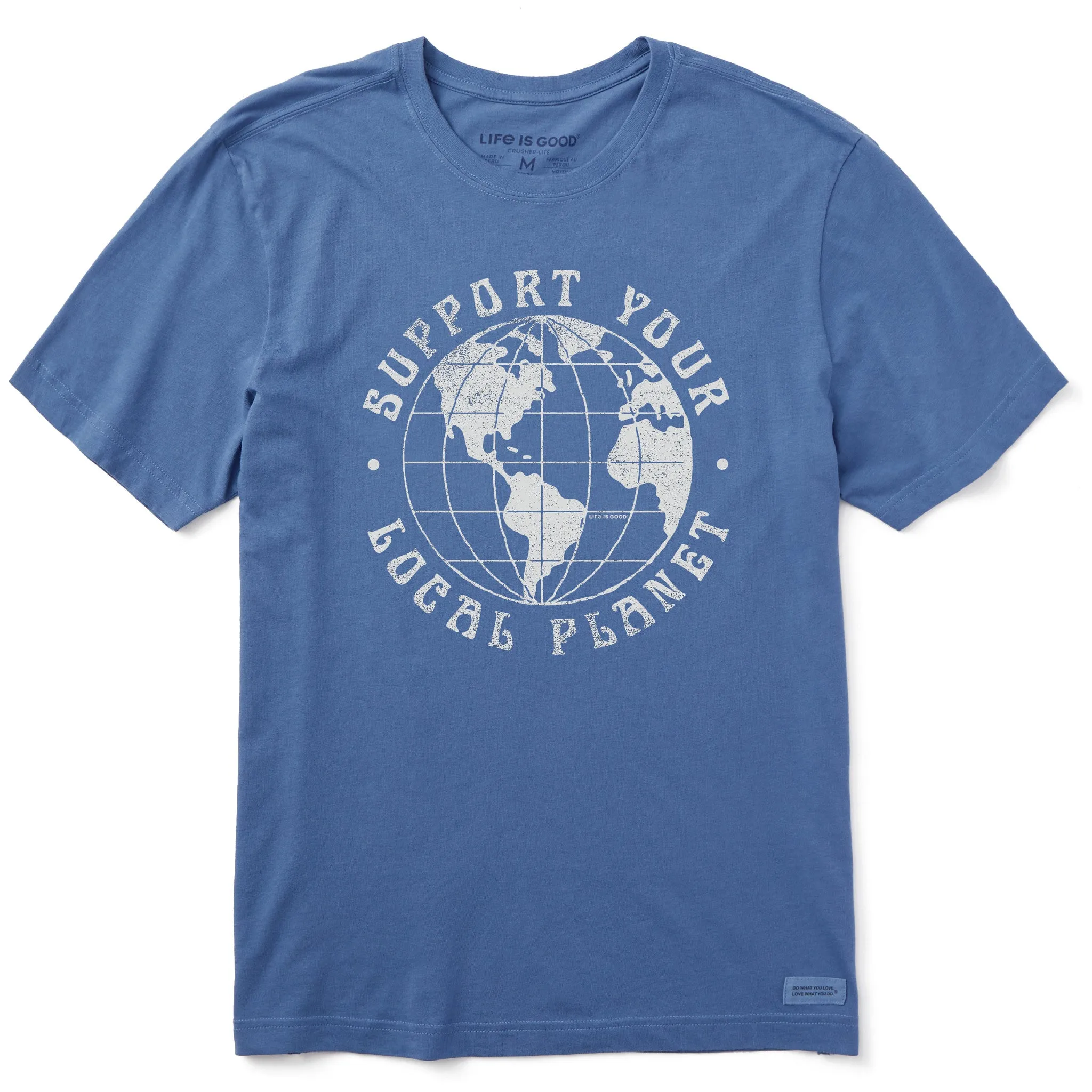 Men's Support Your Local Planet Globe Short Sleeve Tee Relaxed Smart
