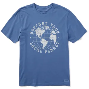 Men's Support Your Local Planet Globe Short Sleeve Tee Relaxed Smart
