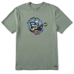 Men's Play More Worry Less Jake Guitar Short Sleeve  Tee Timeless Layer