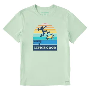 Functional Fit All Season Wear Men's Stripey Dock Jump Short Sleeve Crusher-LITE Tee