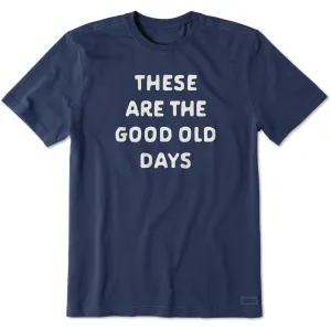 Men's These Are the Good Old Days Simple Short Sleeve Tee Slim Waist