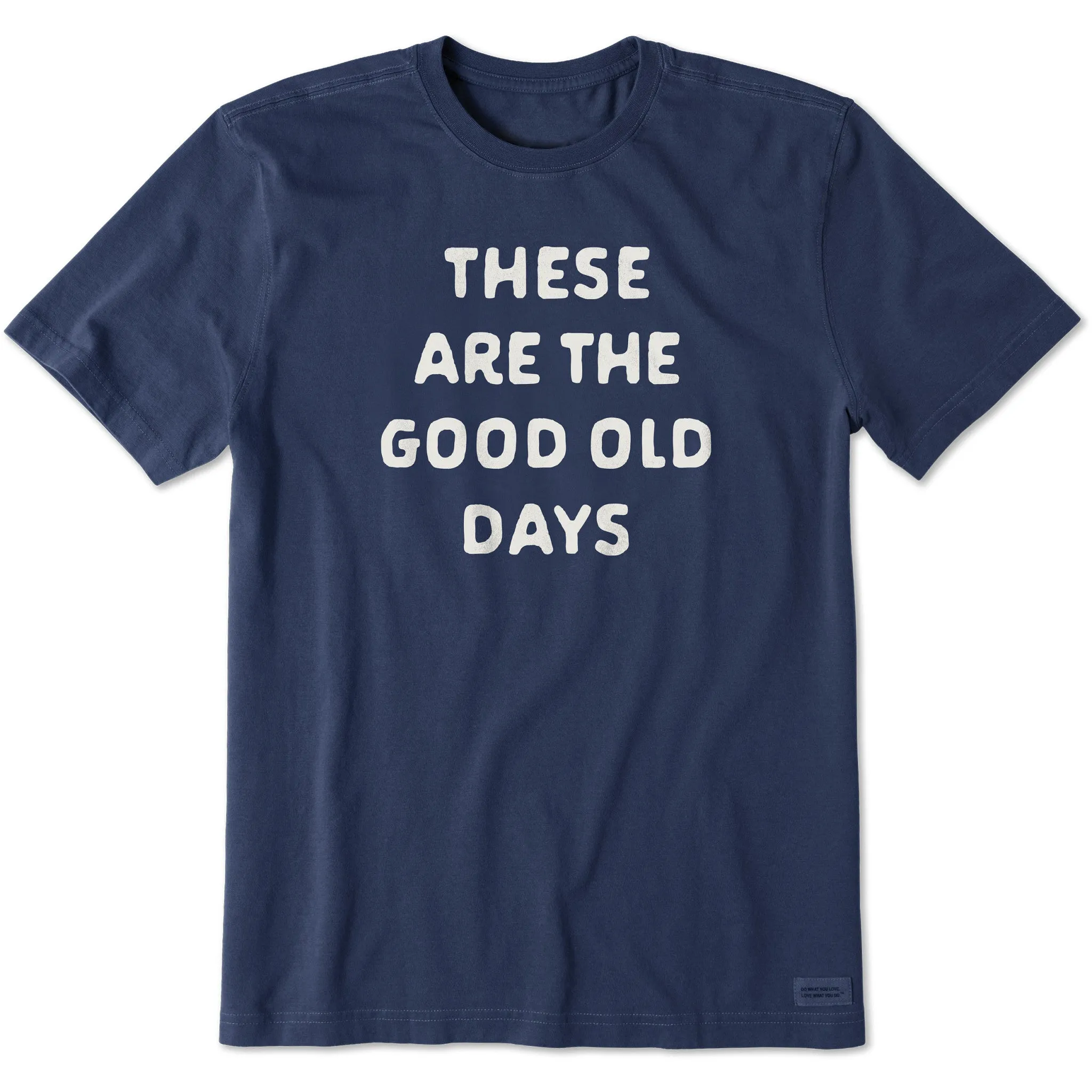 Geometric Print Men's These Are the Good Old Days Simple Short Sleeve Tee