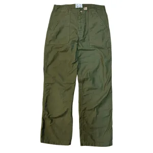 SmoothZipClosure OG-107 60's era GI chinos in 12 oz West Point Olive Baker Back Cotton Satin