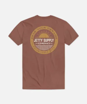 Cozy and Soft Waterline Tee - Brown
