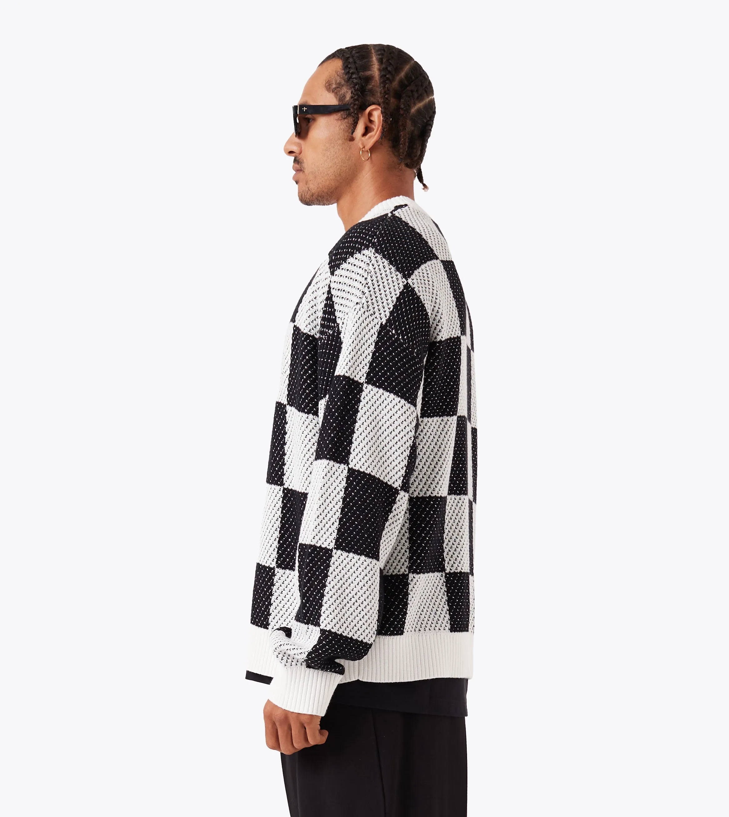 Checker OS Knit Vintage White/Black Comfortable Style