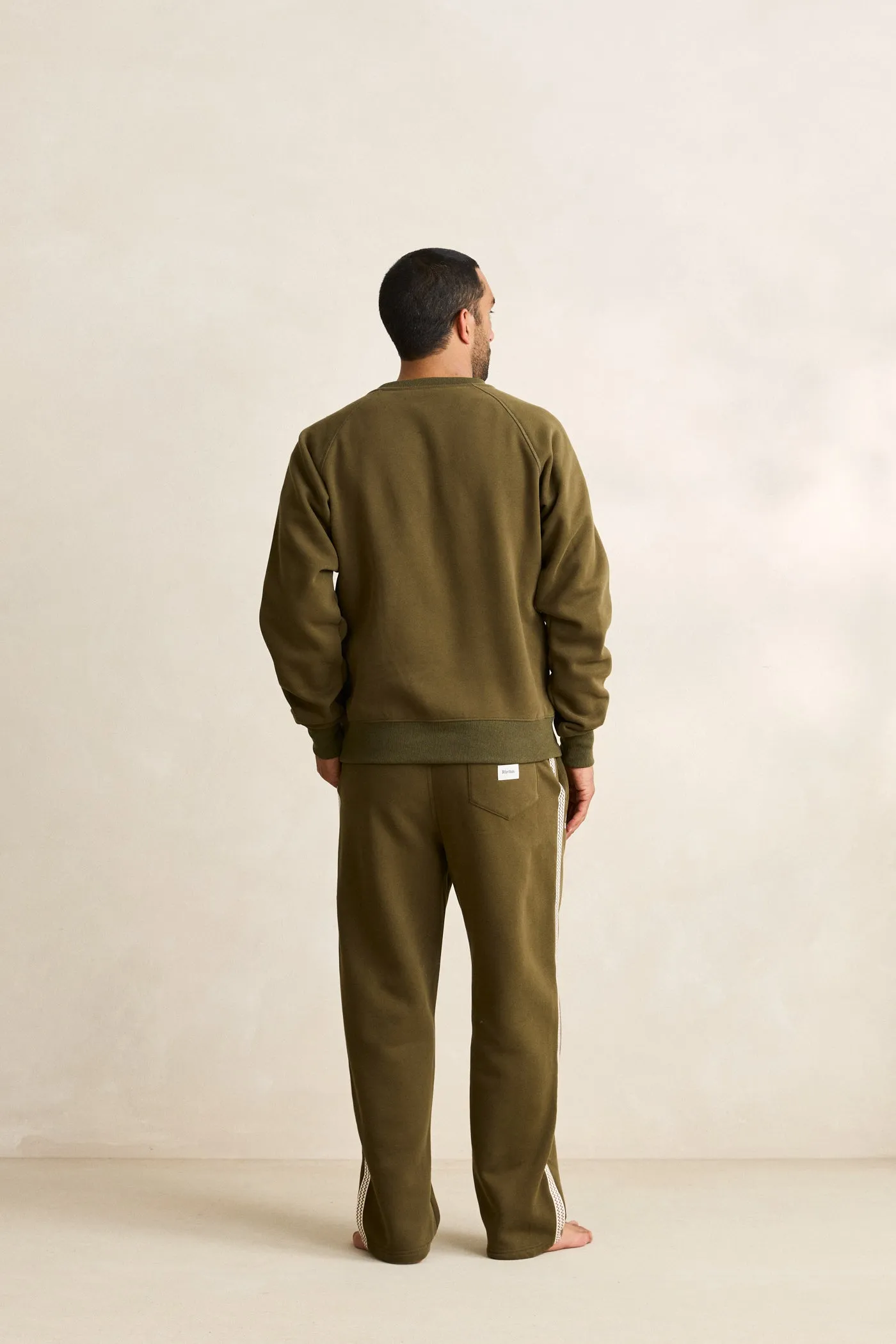 Tape Track Pullover  Olive Summer old people