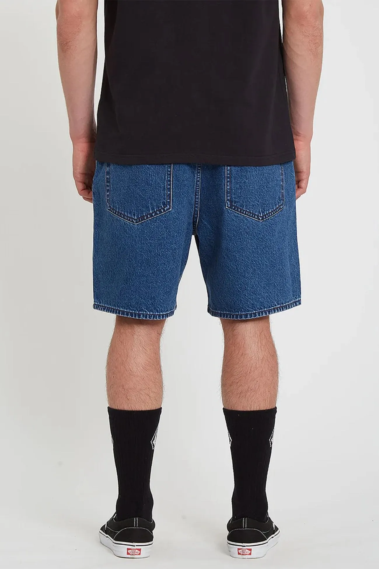 Roomy Fit Billow Denim Short Oliver Mid Blue