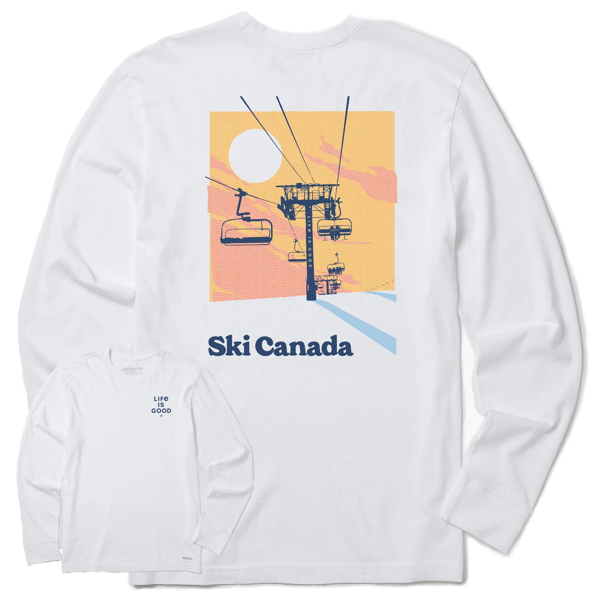 DurableStitching Men's Ski Canada Long Sleeve Crusher Tee