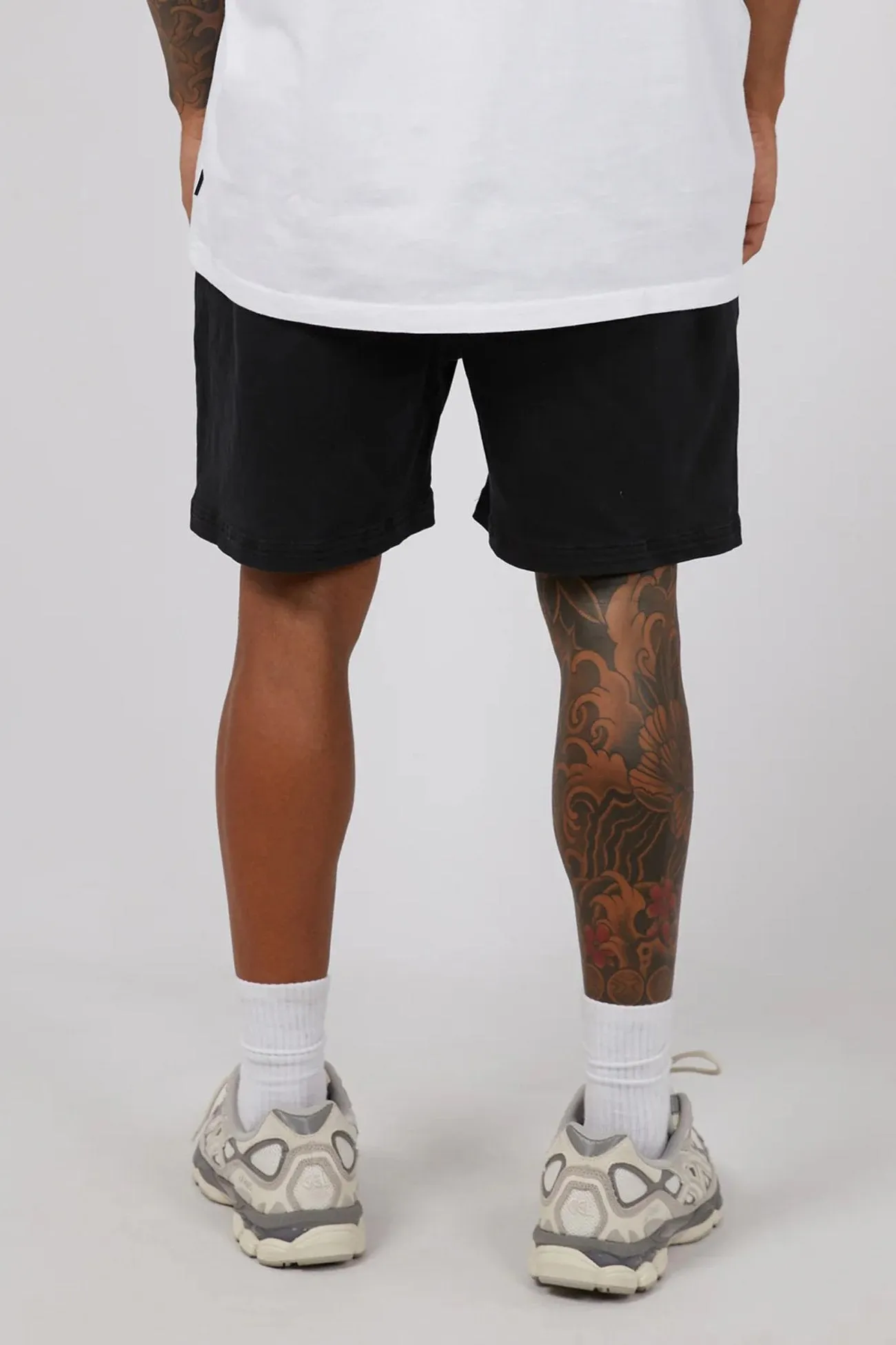 Stain-Resistant High Durability Blend 17" Twill Jogger Washed Black