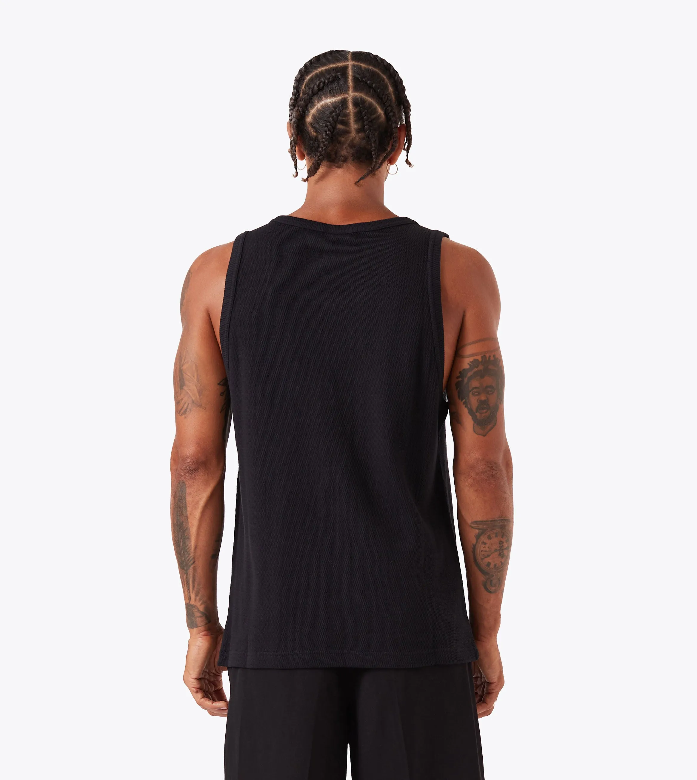 Active Comfort Style Waffle Tank Black