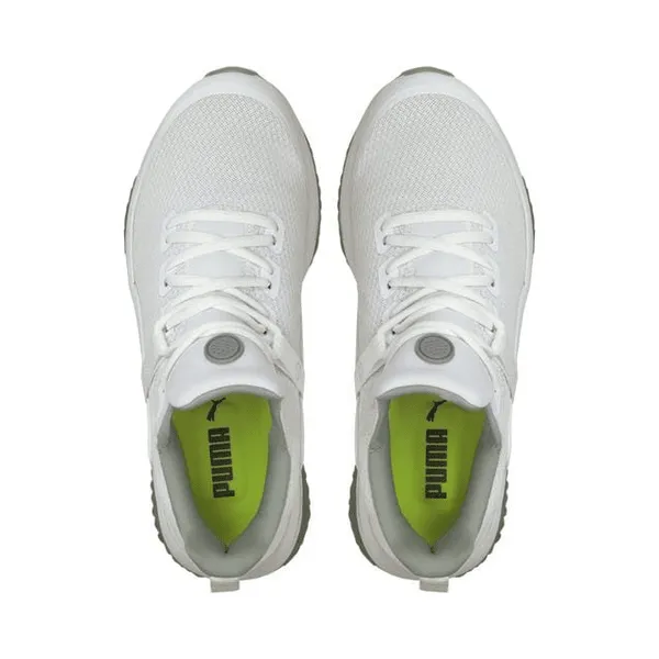 Flexible Fit Active People Clean White Puma FUSION EVO Golf Shoes - Puma White / Quarry