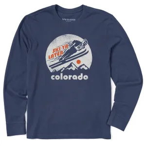 Men's Ski Ya Later Colorado Long Sleeve Crusher Tee Smooth Finish