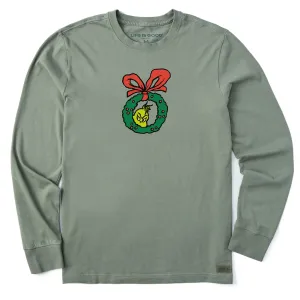 Men's Grinch Sneak Peek Long Sleeve Crusher Tee Odor Resistant Treatment
