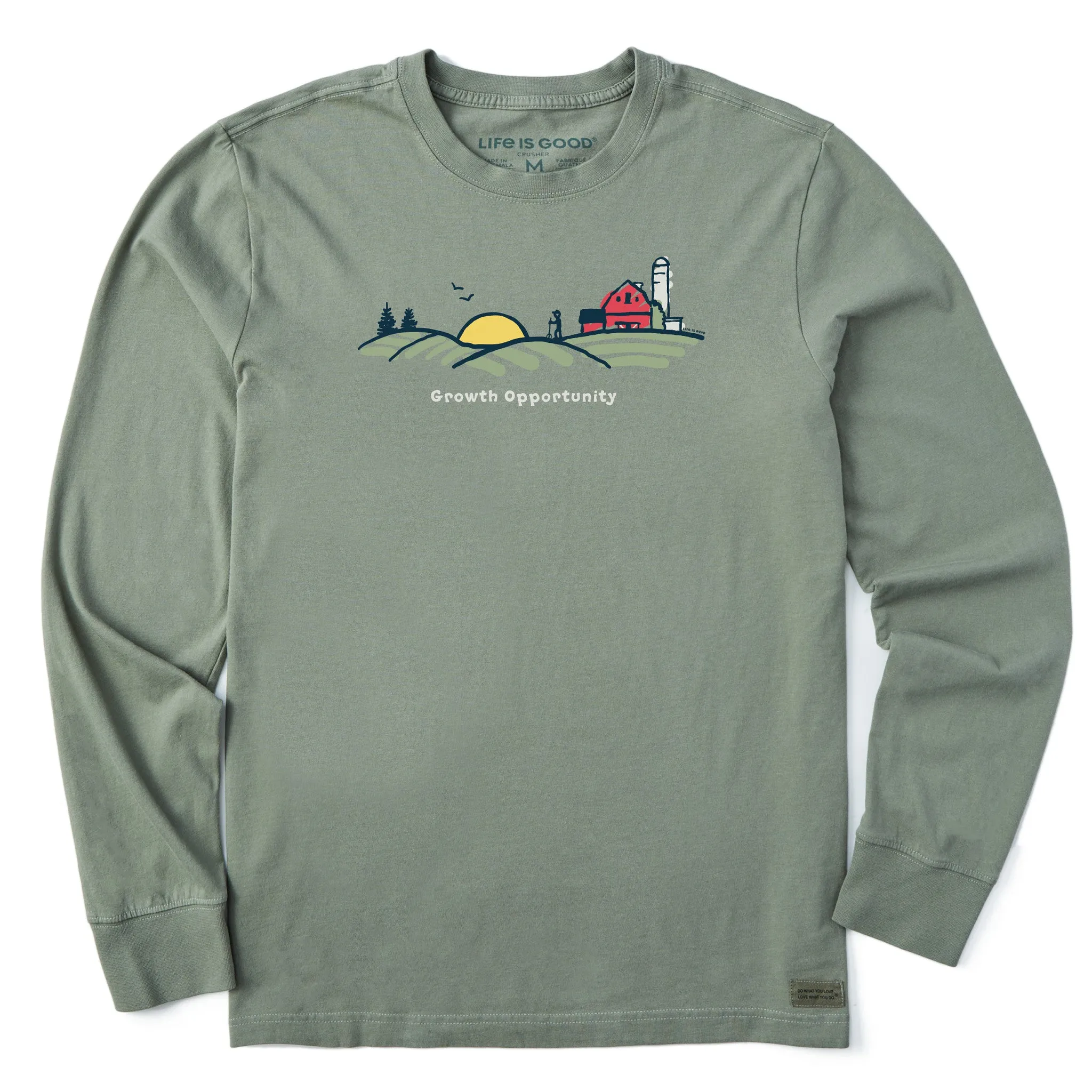 Casual Essentials Wear Men's Growth Opportunity Long Sleeve Crusher Tee