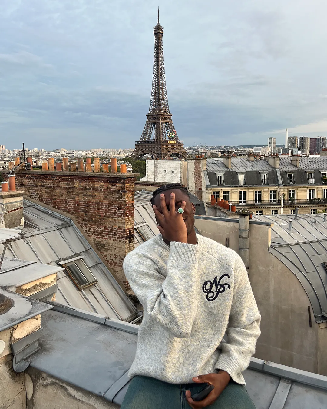 Flexible Side Gusset Ventilation Panel Le Marais Knit Sweater Grey