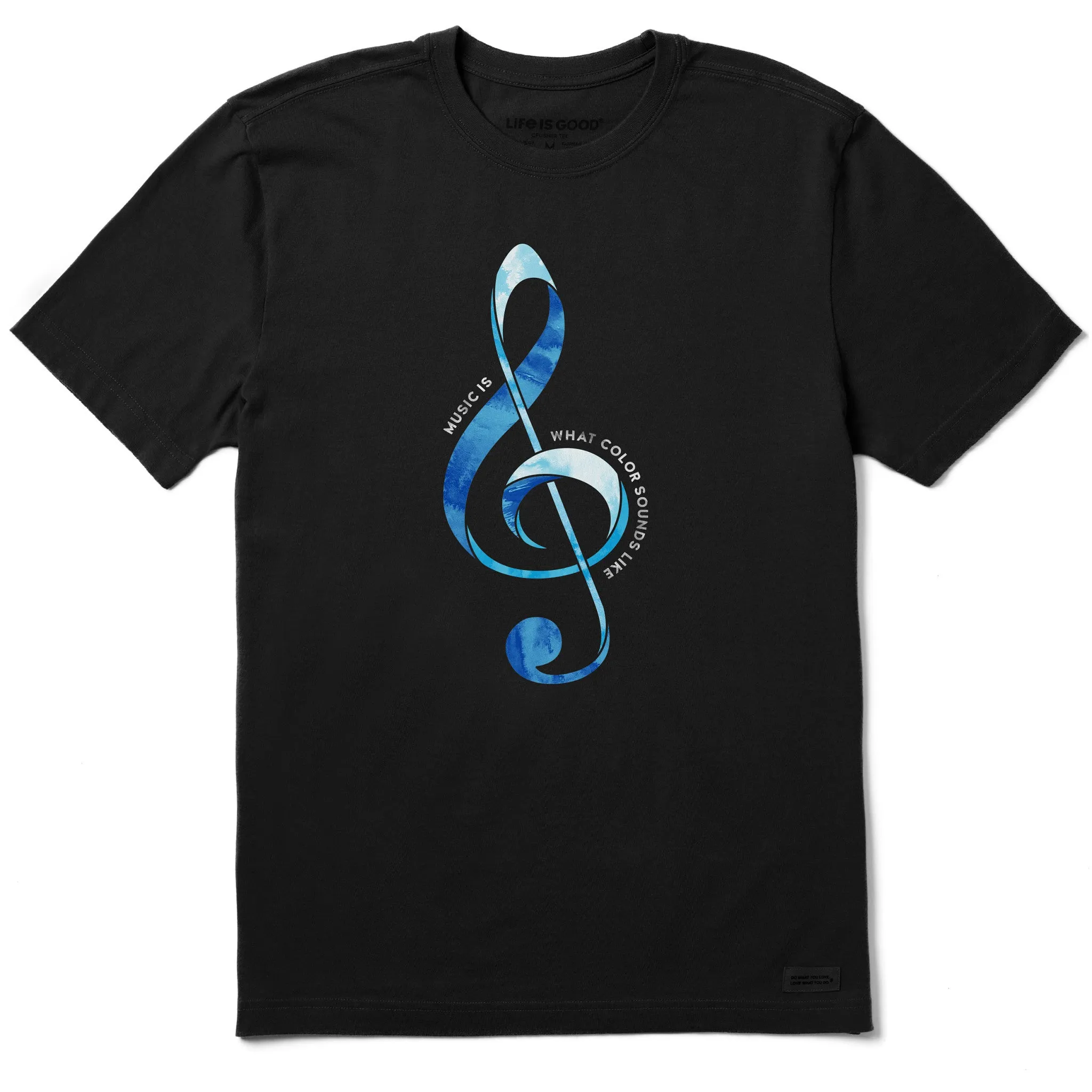 Men's G Clef What Color Sounds Like Short Sleeve Tee AllWeatherComfort Flexible stretch