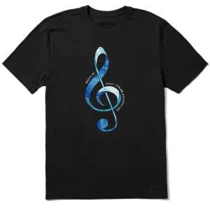 Men's G Clef What Color Sounds Like Short Sleeve Tee AllWeatherComfort Flexible stretch