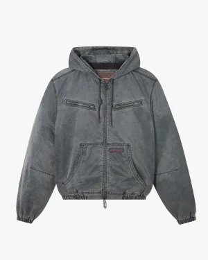 color block Comfy Worker Jacket Ash