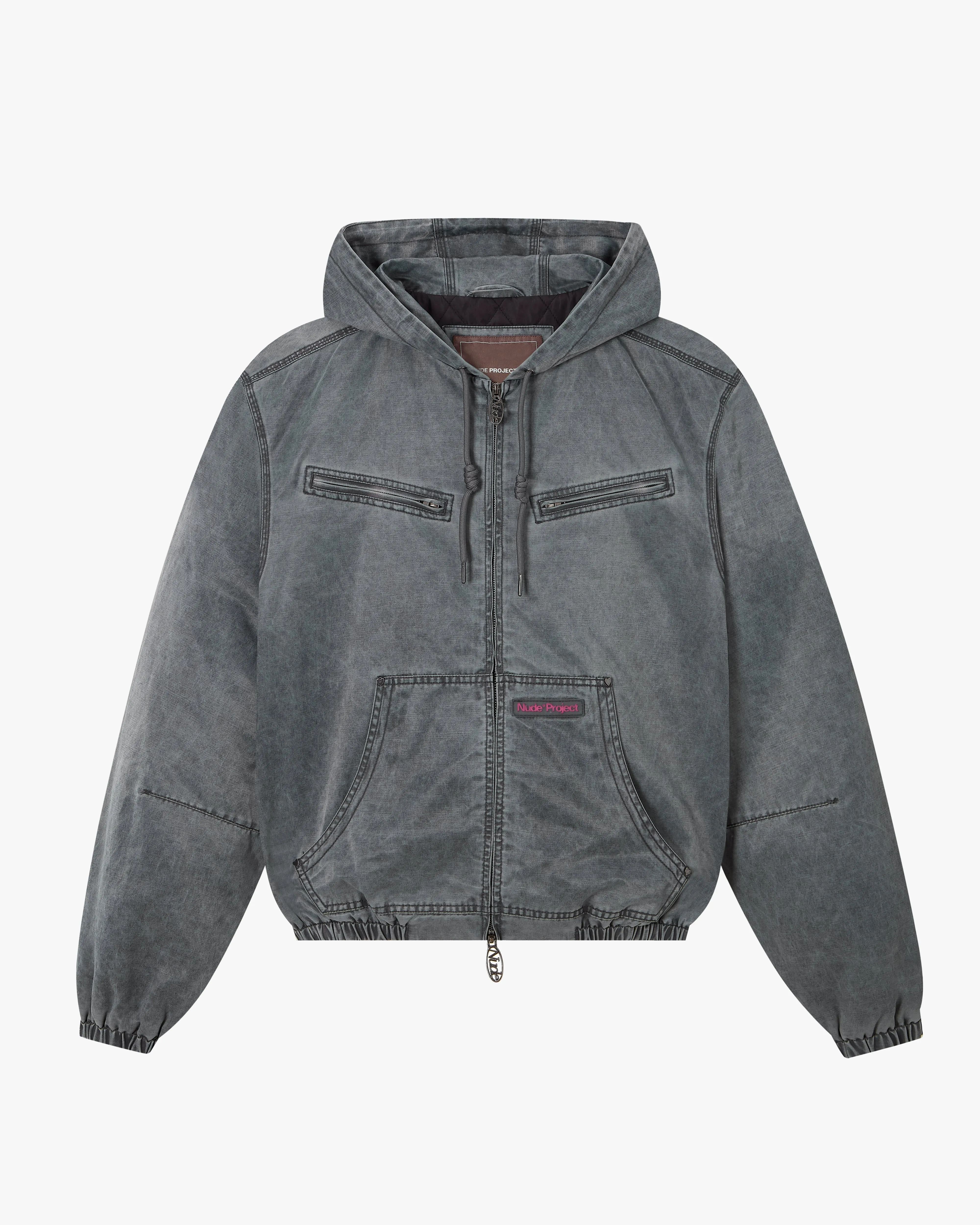 color block Comfy Worker Jacket Ash