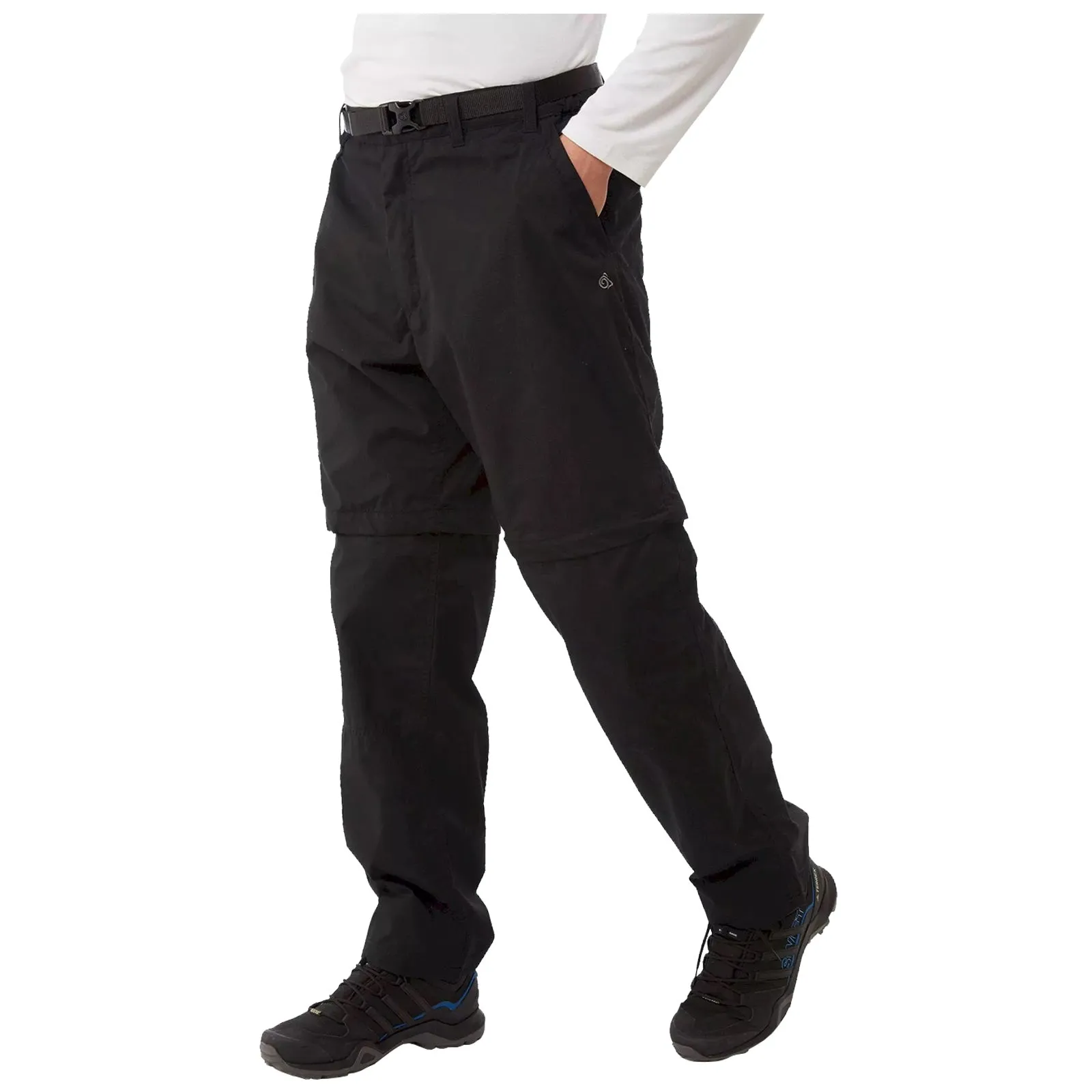 Stretchable Material Craghoppers Mens Kiwi Convertible Trousers Black
