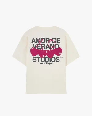 Eco Conscious Production Light and Comfortable Xoxo Tee Marshmallow