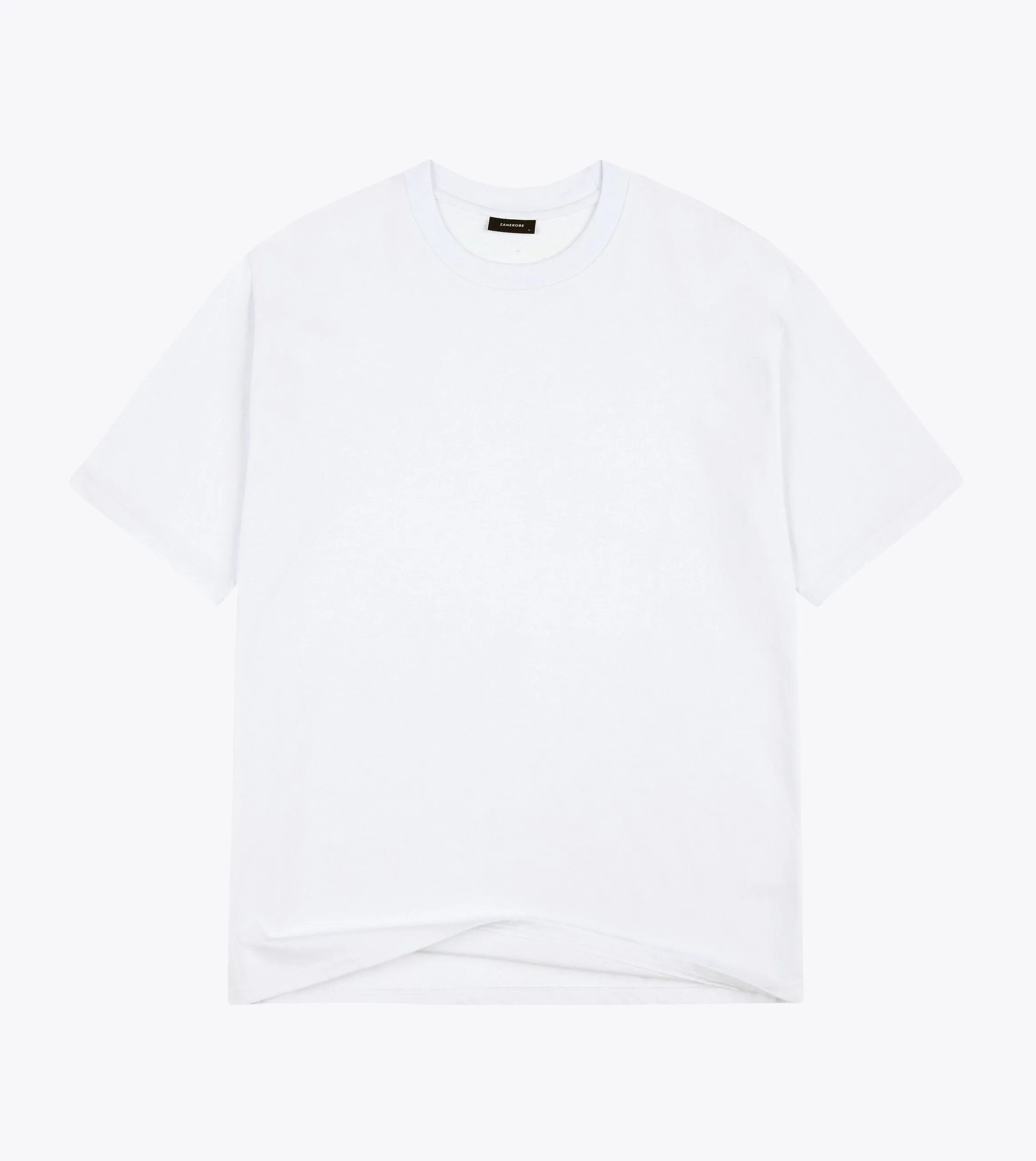Box Tee White Flexible stretch Moisture Management Fabric
