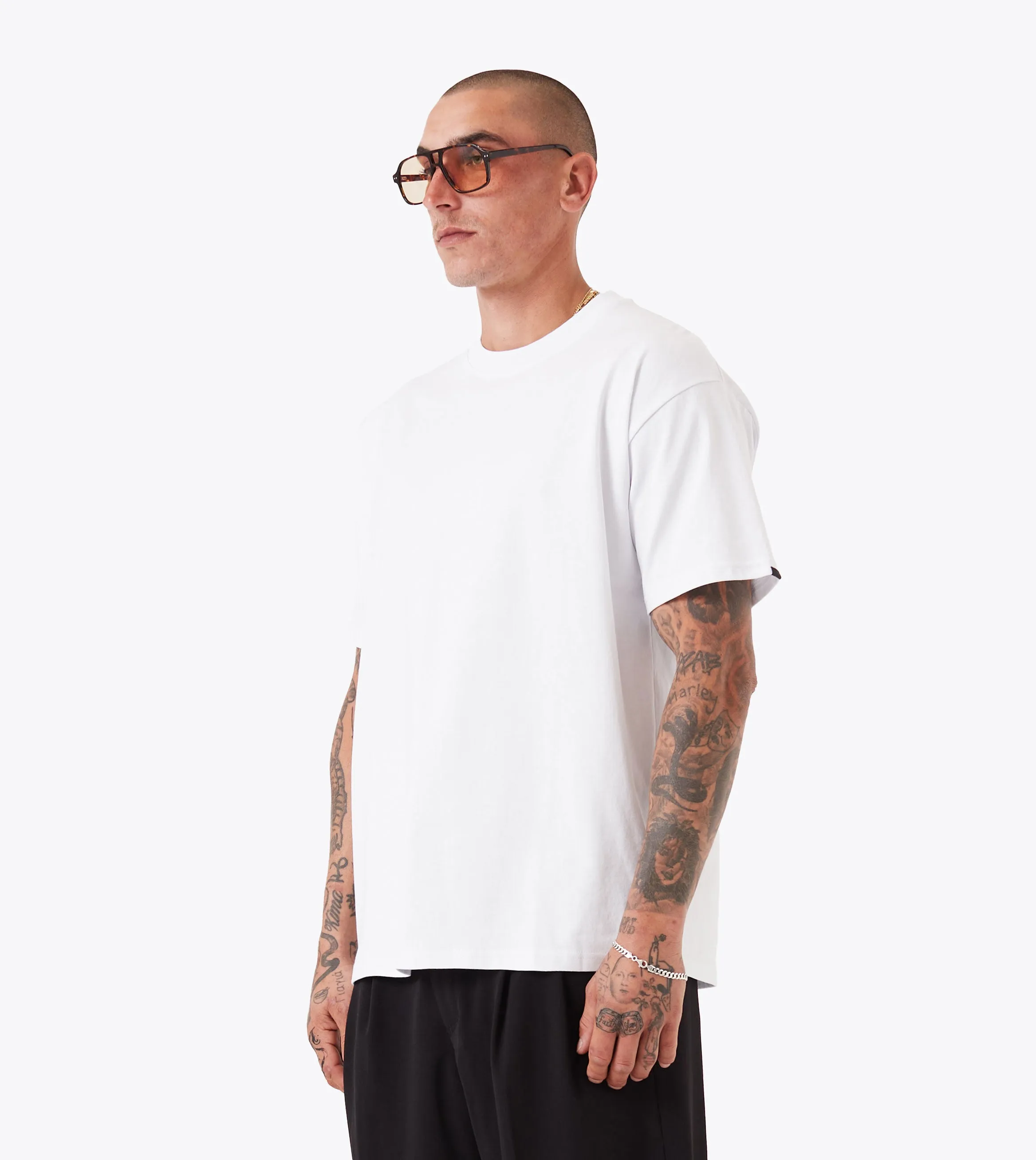 Chilly Day Wear TemperatureControl Fabric Box Tee White