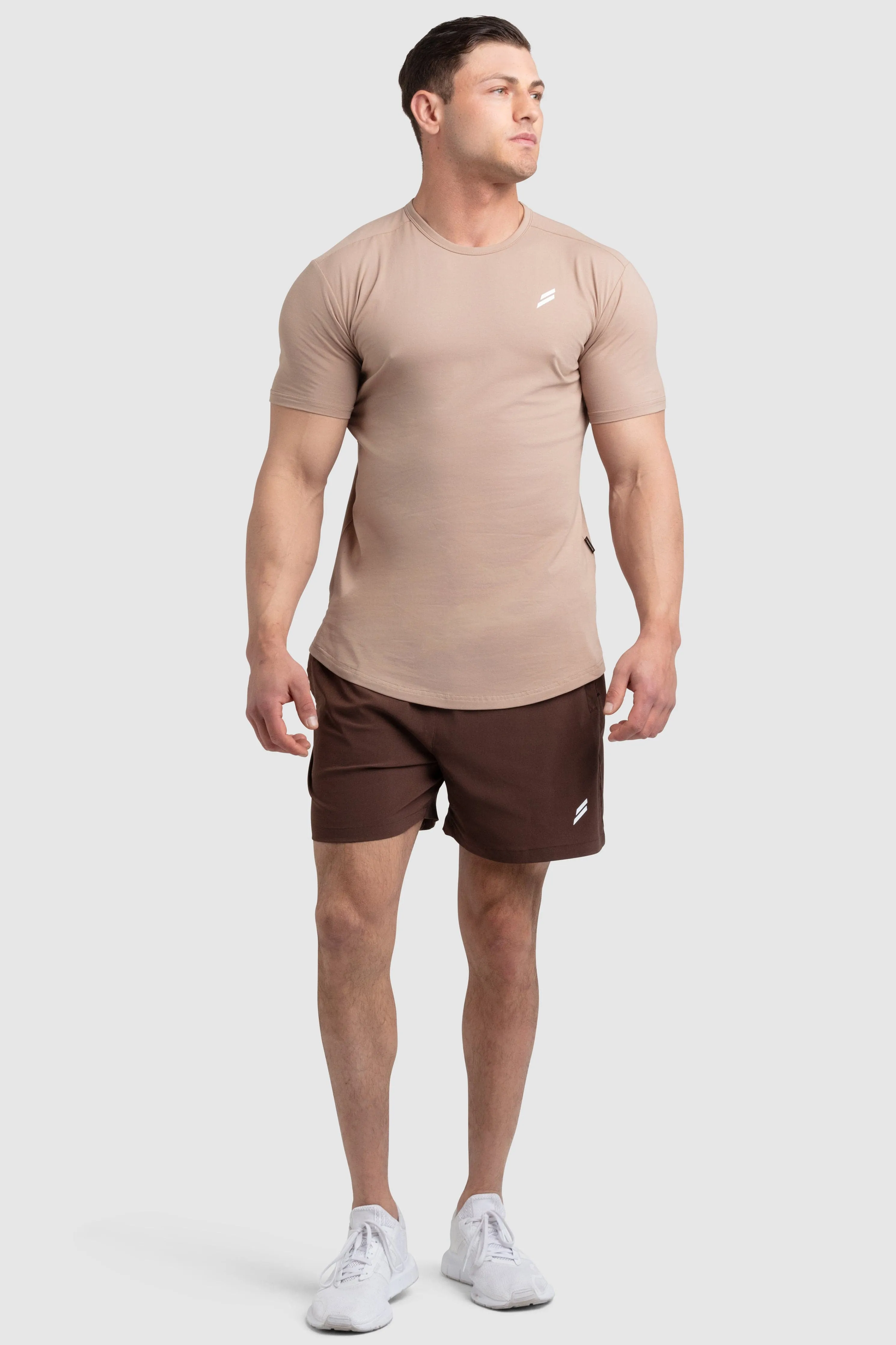 Mark Drop Tee V3 - Light Taupe Layered Wear Smart Design